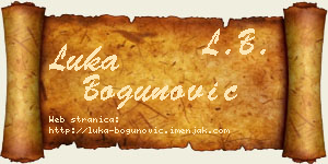 Luka Bogunović vizit kartica